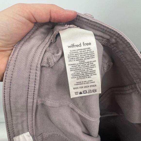 Wilfred Free Aritzia Modern Utility Pants in Purple Slate - Picture 8 of 9